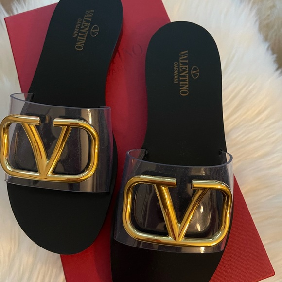 Valentino Transparent Slide Sandal - Picture 2 of 10